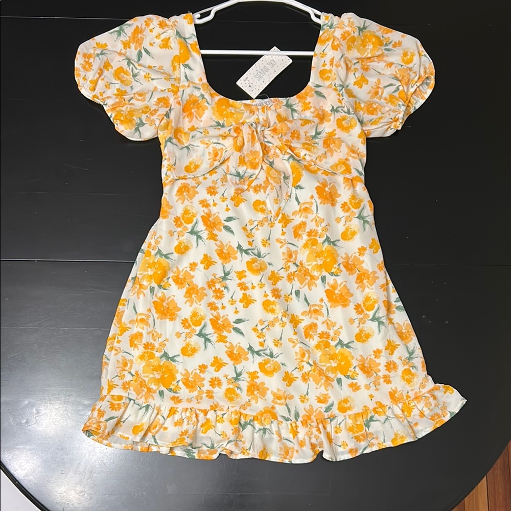 Floral Yellow Sienna Sky Women’s mini Dress